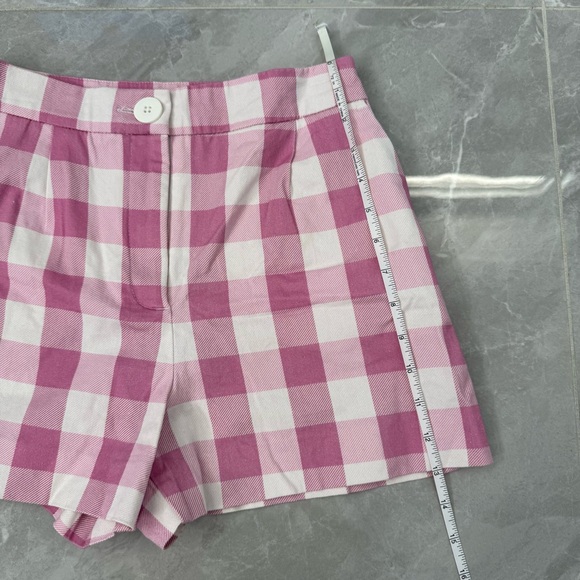 Women’s Zara Gingham Checkered Cotton Blend High Waisted Shorts Pockets Size XS - Picture 15 of 15